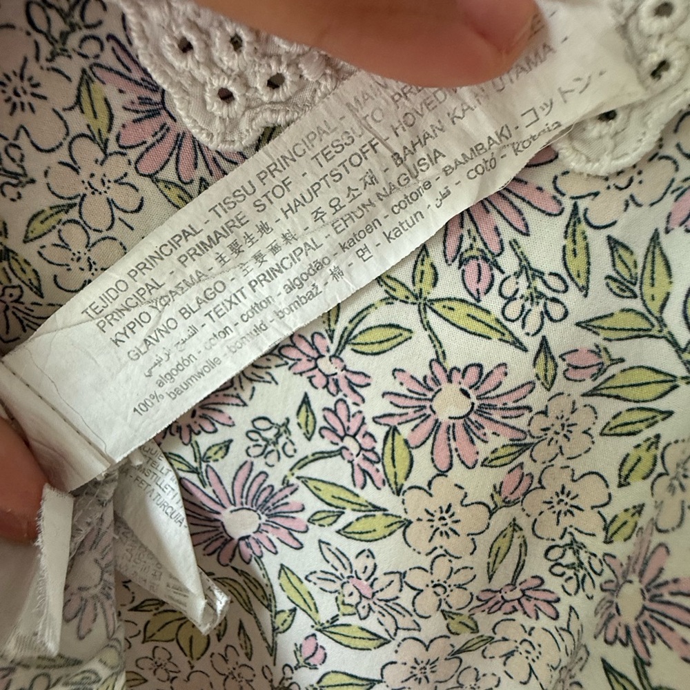 Zara Peter Pan Collar Floral Shirt - Picture 5 of 7